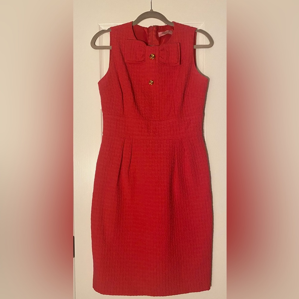 Eliza J. Sleeveless Salmon Pink Midi Dress